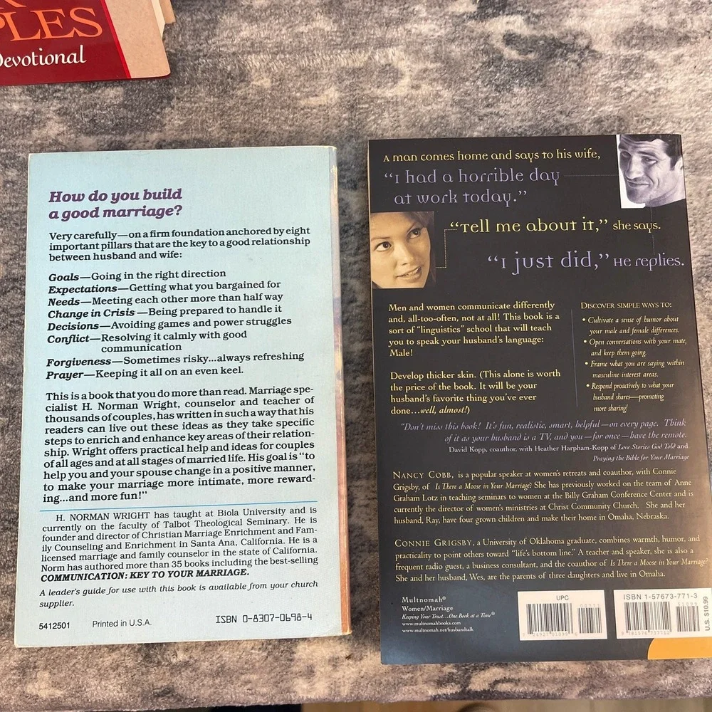 Christian Marriage Book Lot Quiet‎ Times Wright Pillars Creative Counterpart 5pk